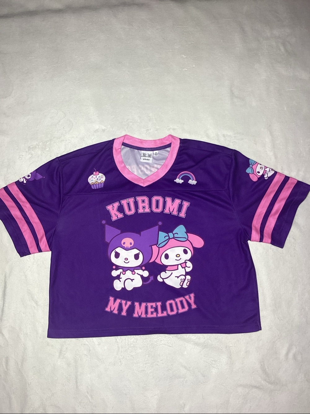 ✨ Sanrio Kuromi & My Melody Best Friends Forever Jersey Top XS